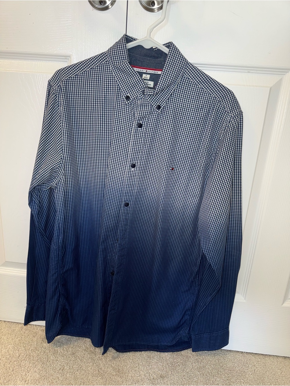 Tommy Hilfiger Custom Fit Gingham Button Down Shirt Men’s Medium